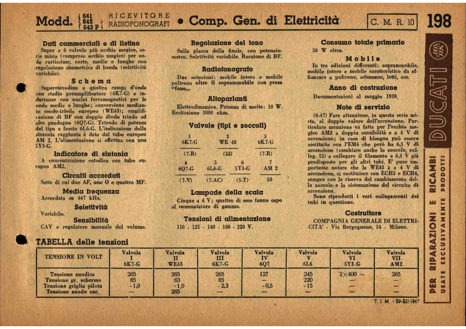 CGE 641, 643, 643p schematic