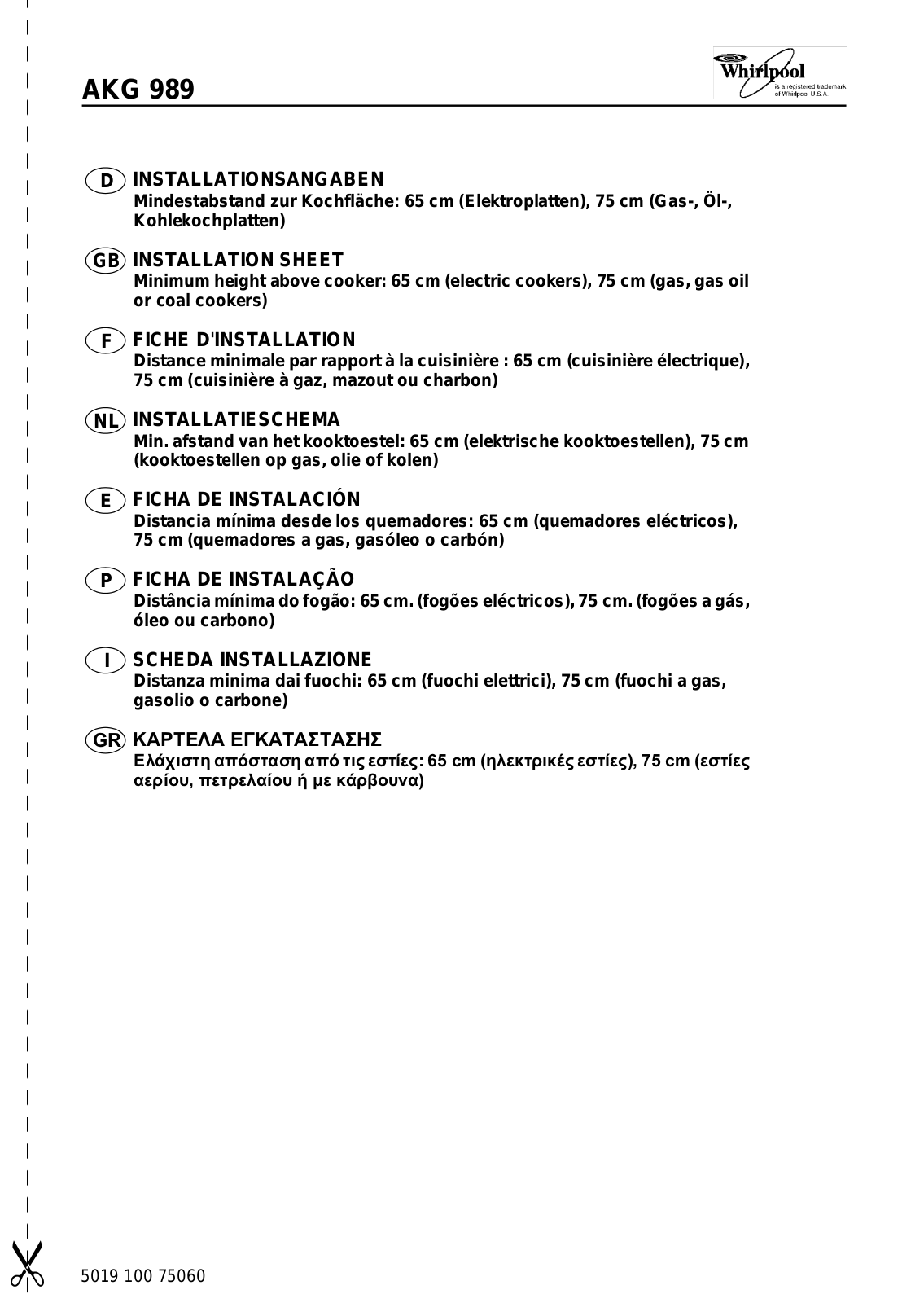 Whirlpool AKG 989 IX User Manual