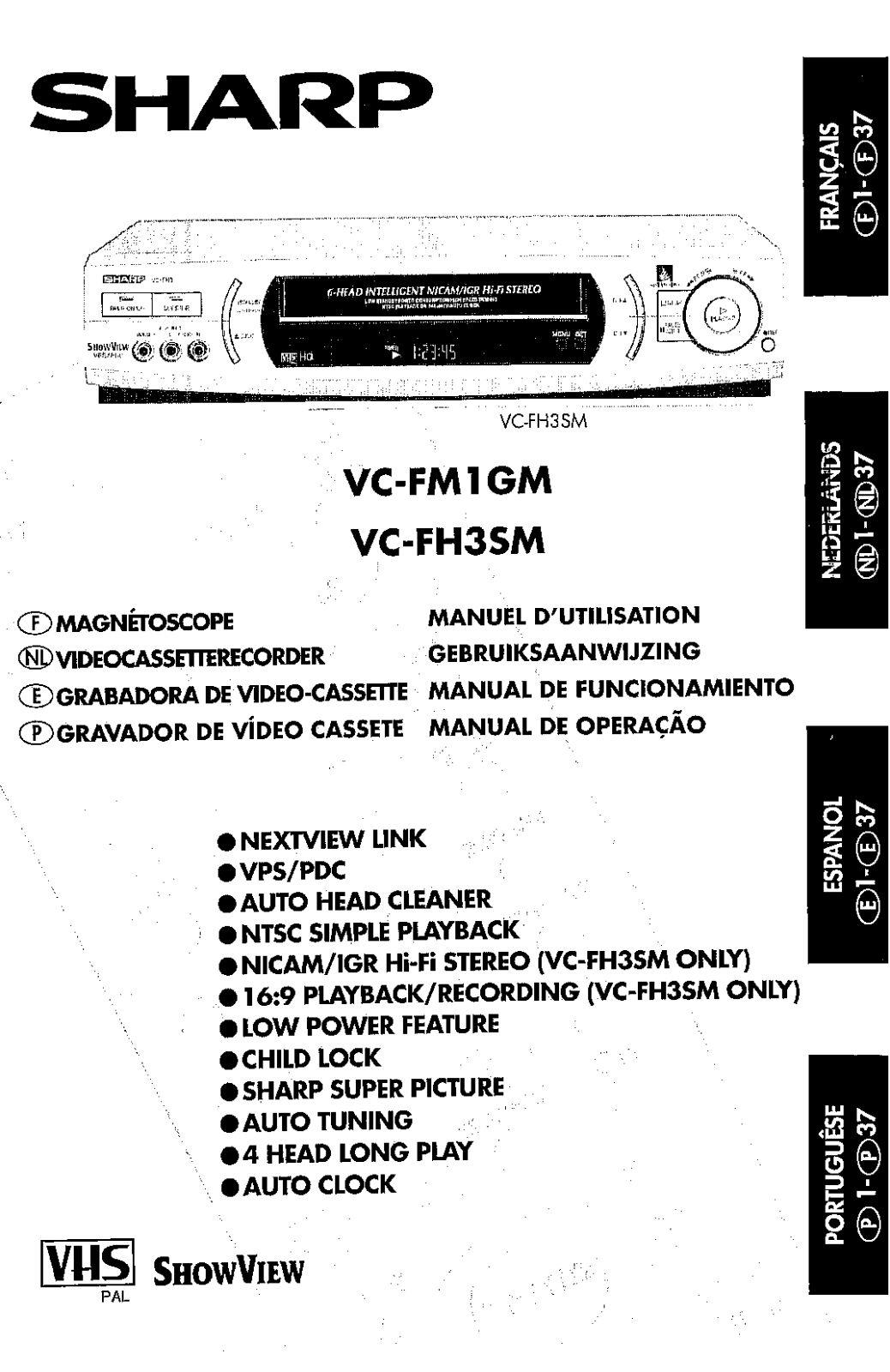 Sharp VC-FM1GM, VC-FH3SM User Manual