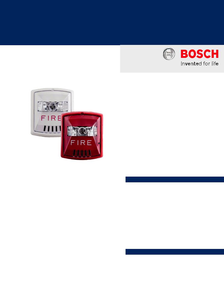 Bosch W-HSR, W-HSW Specsheet