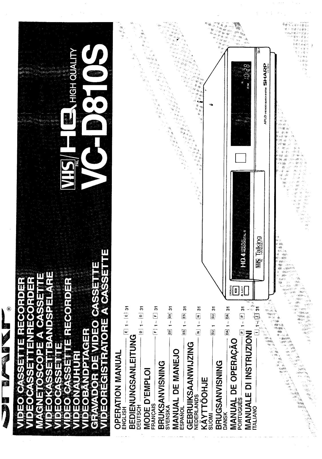 Sharp VC-D810S User Manual