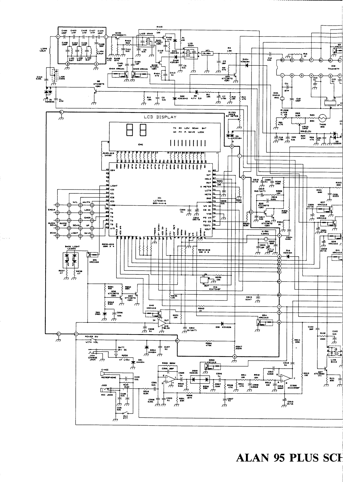 Midland Alan95 Plus D80 Schematic