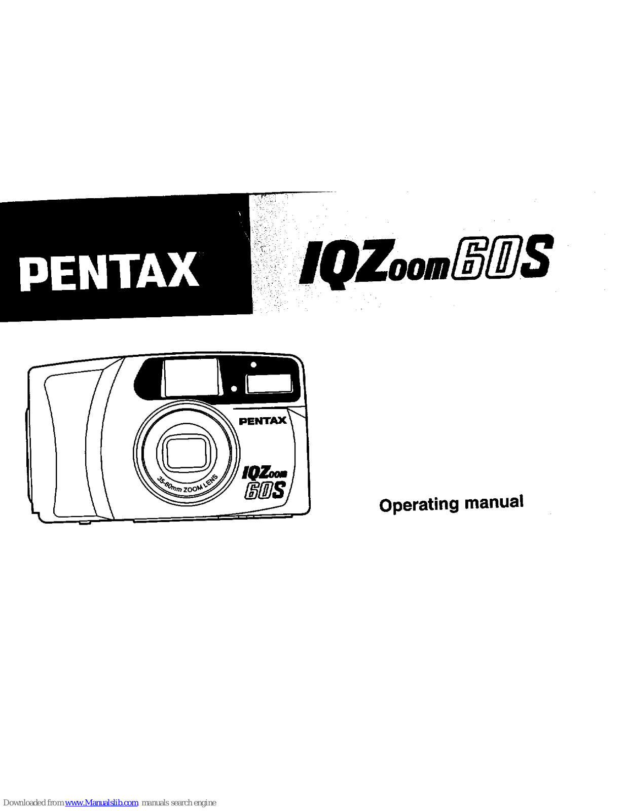 Pentax IQZoom 60S Operating Manual