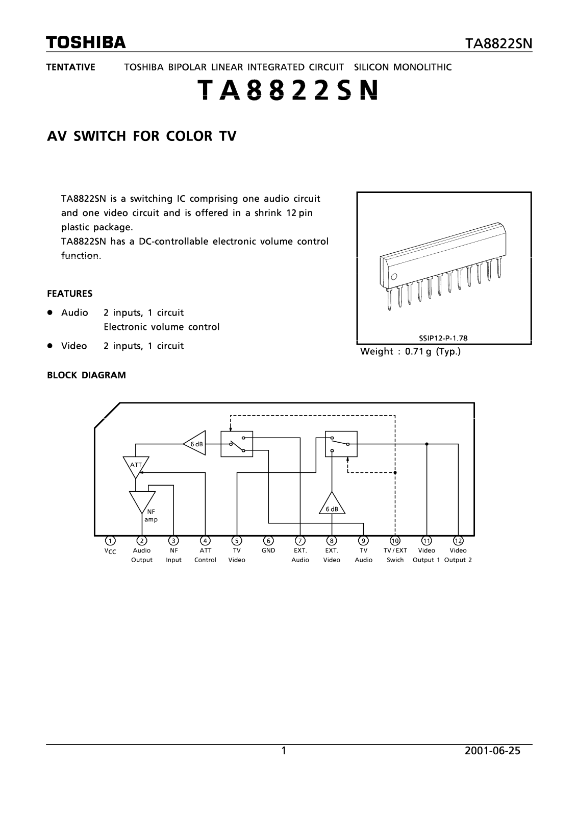 Toshiba ta8822an Service Manual