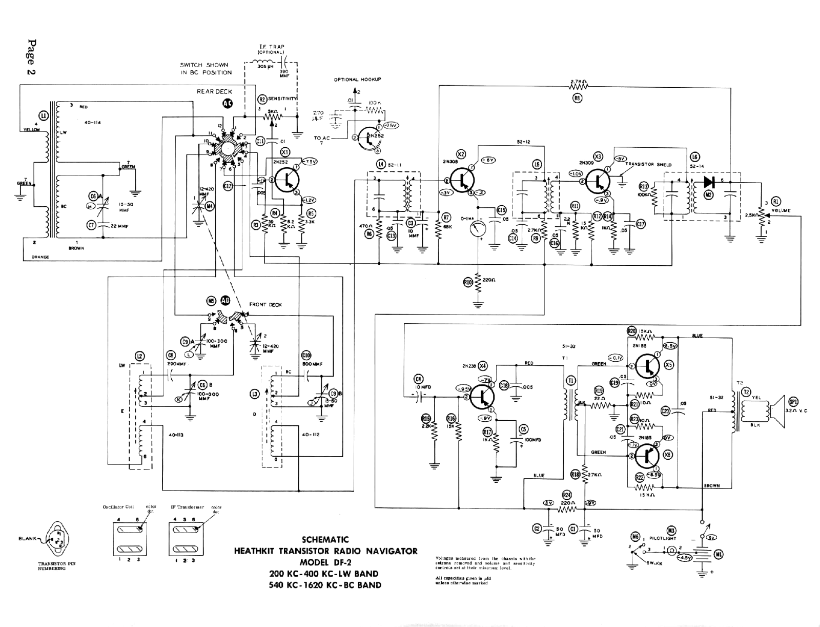 Heathkit DF-2 Schematic