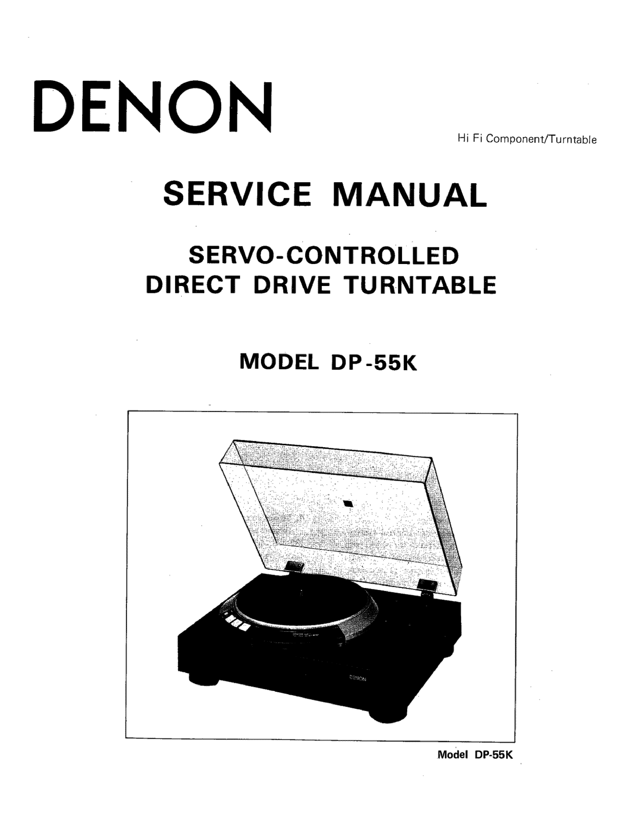 Denon DP-55K Service Bulletin