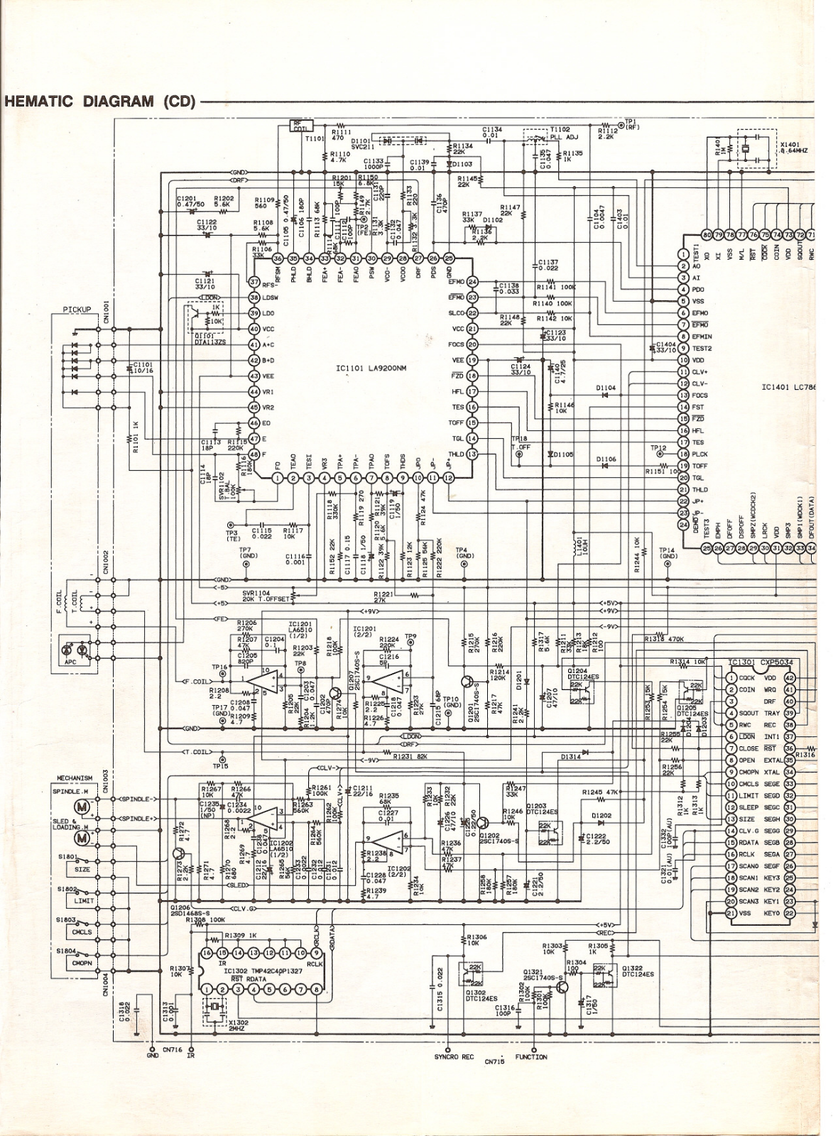 Sanyo DXD969CD Schematic