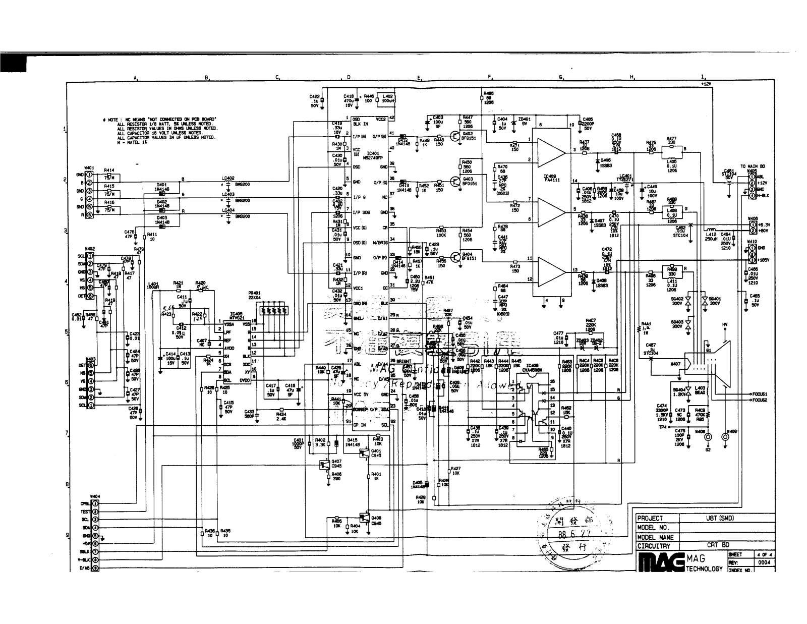 MAG IAWU8T011 Schematic