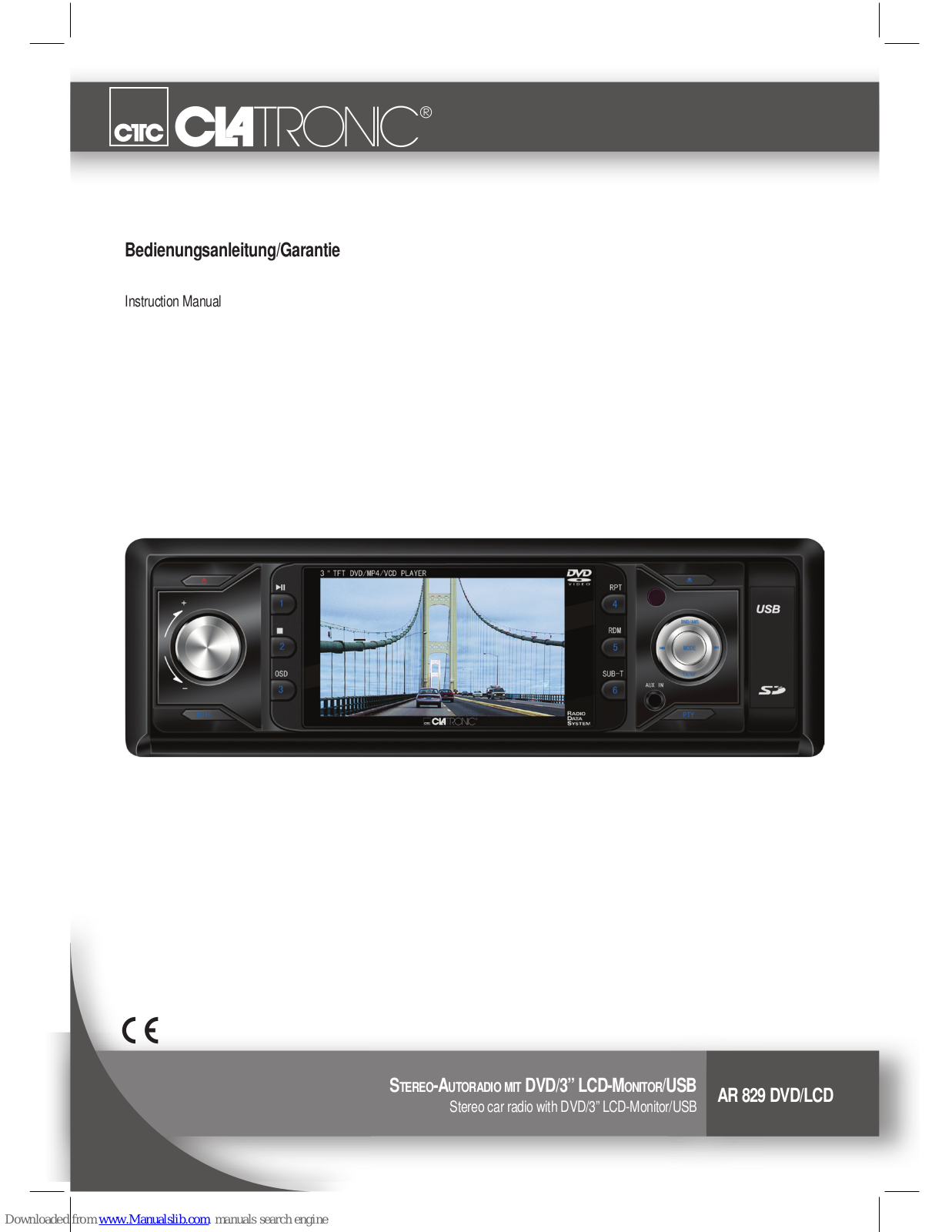 Clatronic AR 829 DVD Instruction Manual