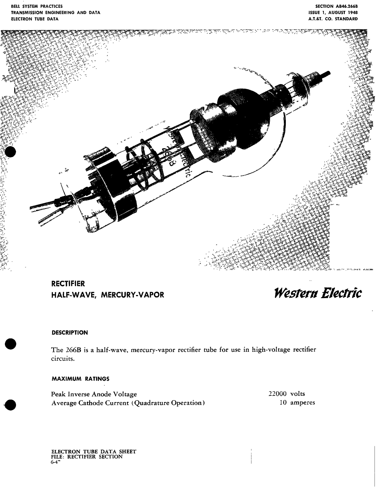 Western Electric 266-B Brochure