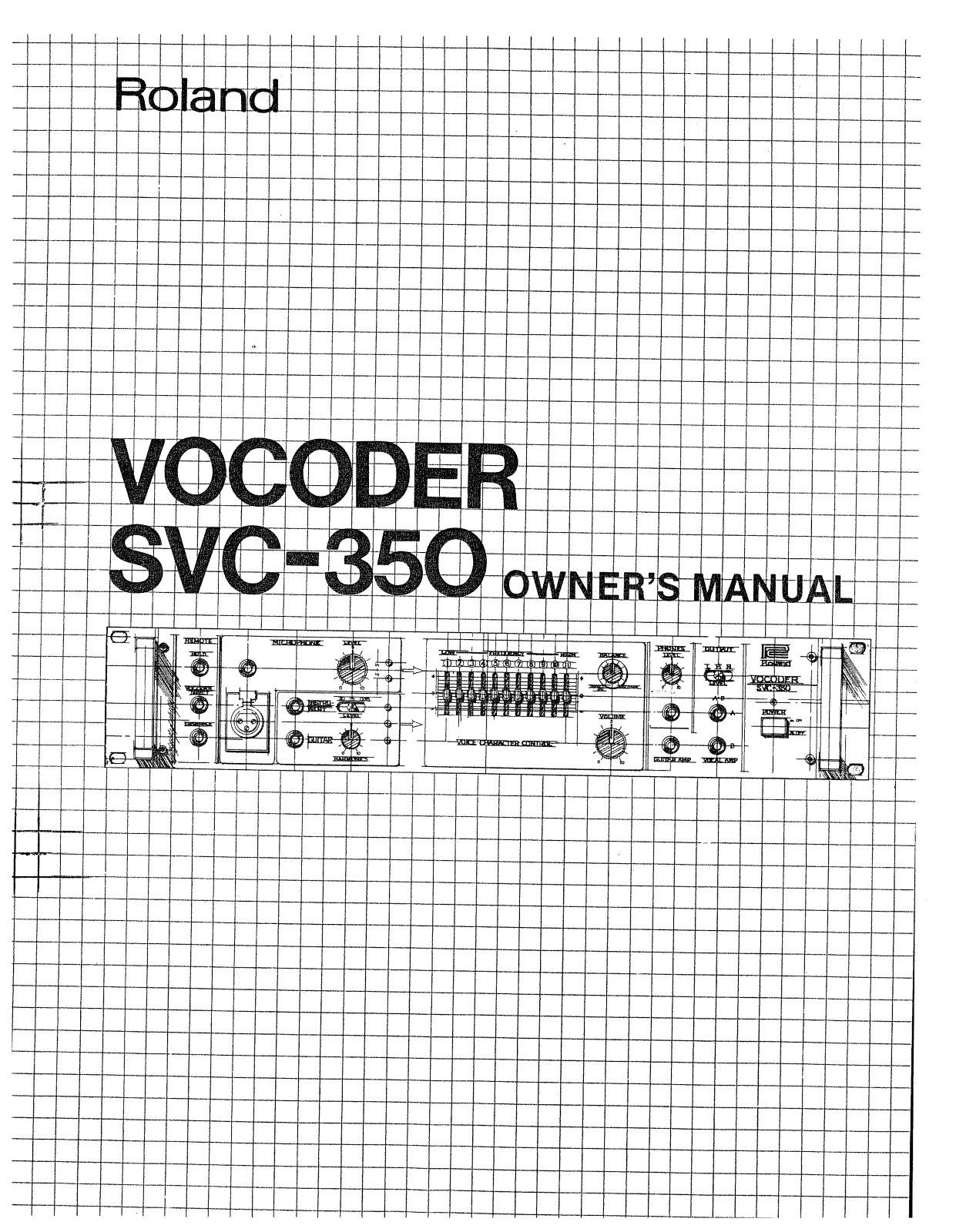 Roland Corporation SVC-350 Owner's Manual