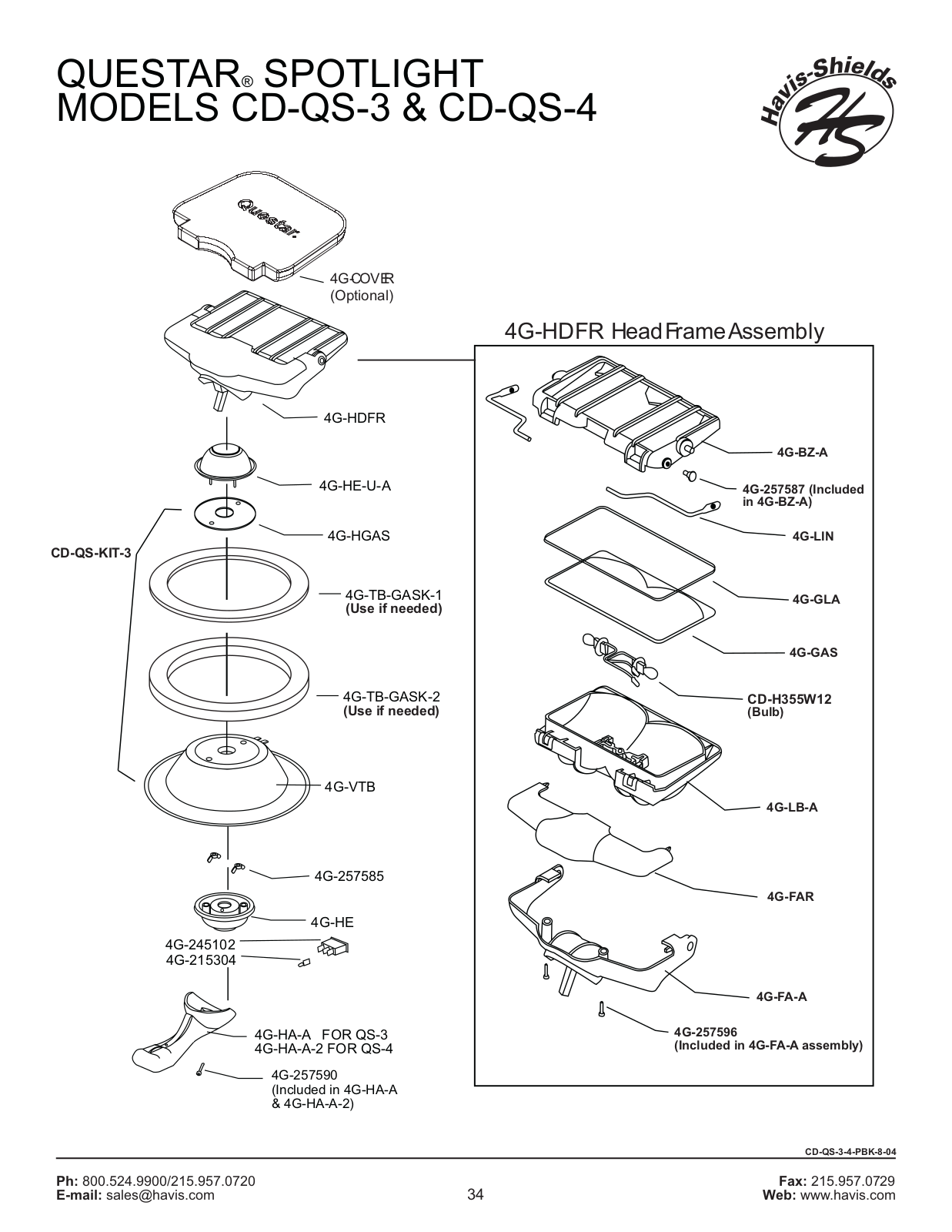 Havis-Shields CD-QS-3, CD-QS-4 User Manual