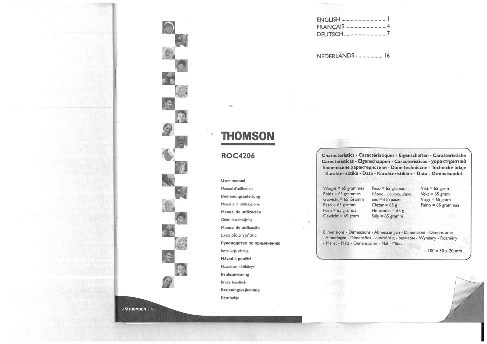 Thomson ROC 4206 User Manual