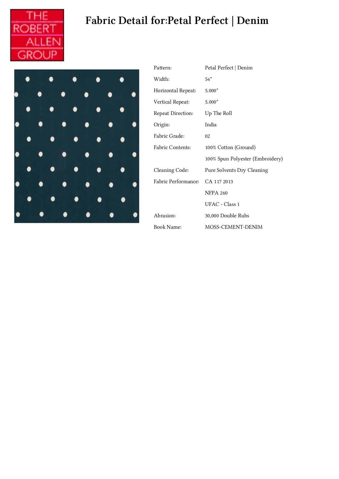 Robert Allen RALF1229 Specifications - ManualMachine.com
