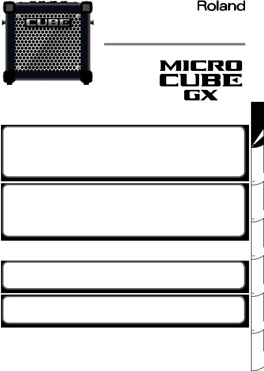Roland MICRO CUBE GX User guide
