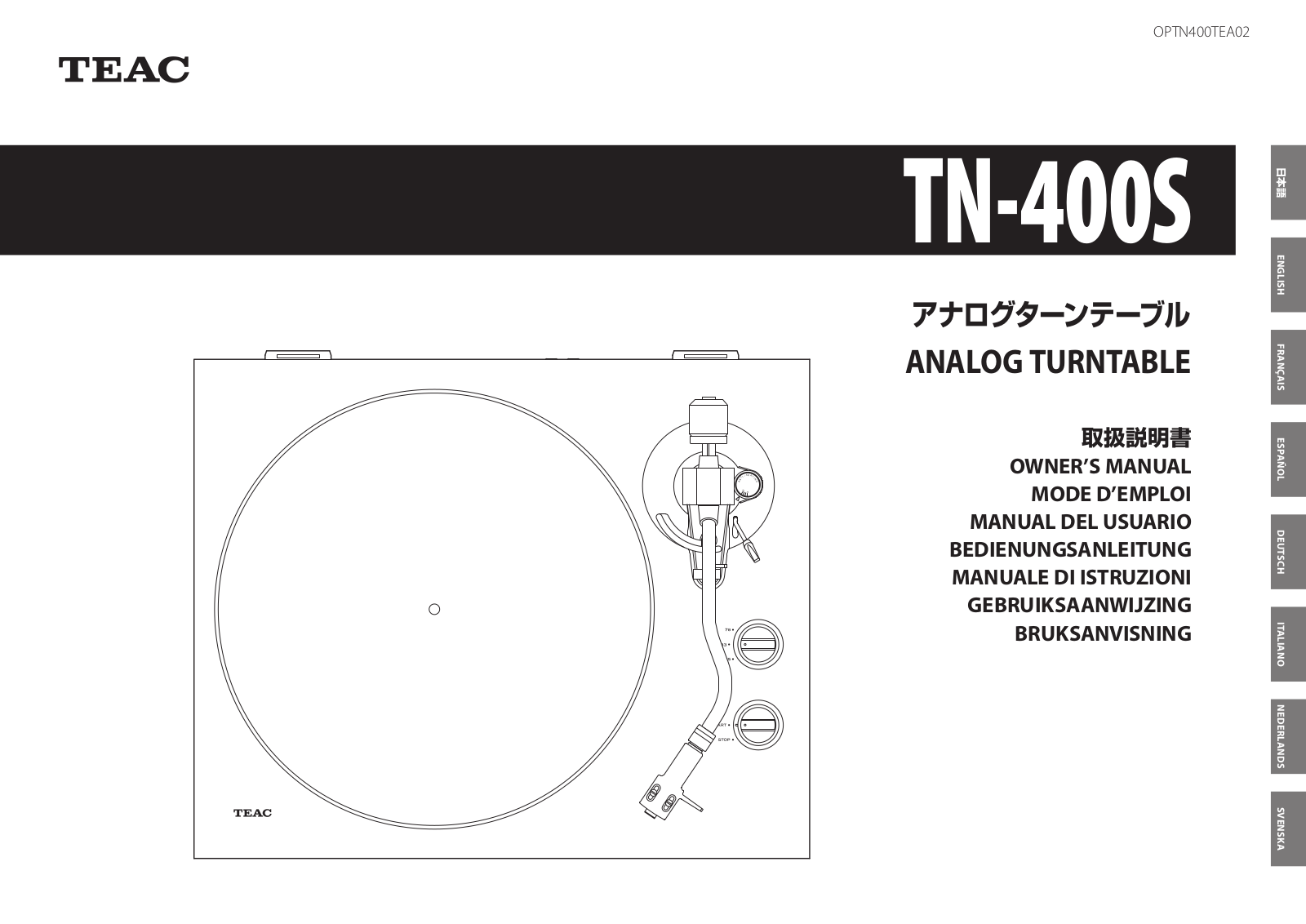 TEAC TN-400S Owner's Manual