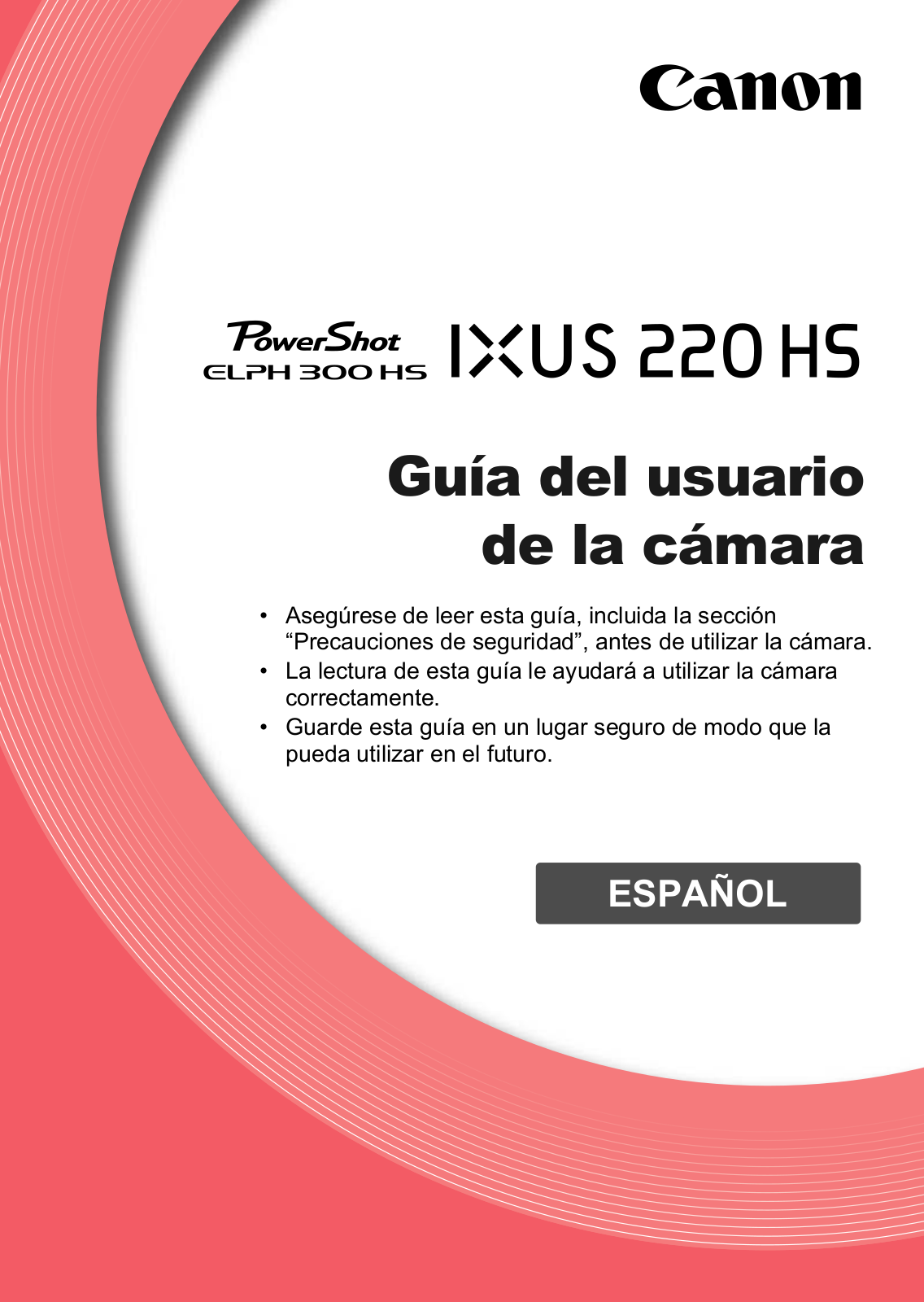 Canon POWERSHOT ELPH 300HS, IXUS 220HS User Manual