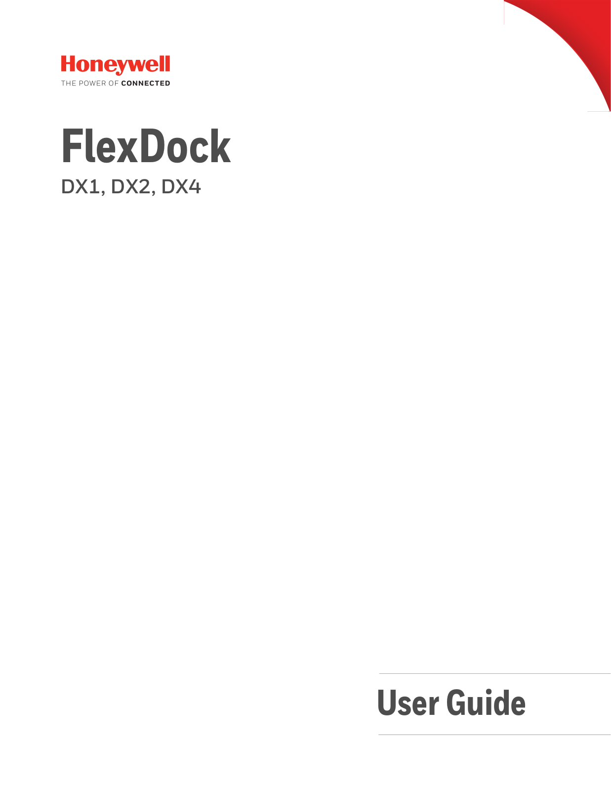 Honeywell FlexDock DX1, FlexDock DX2, FlexDock DX4 User Manual