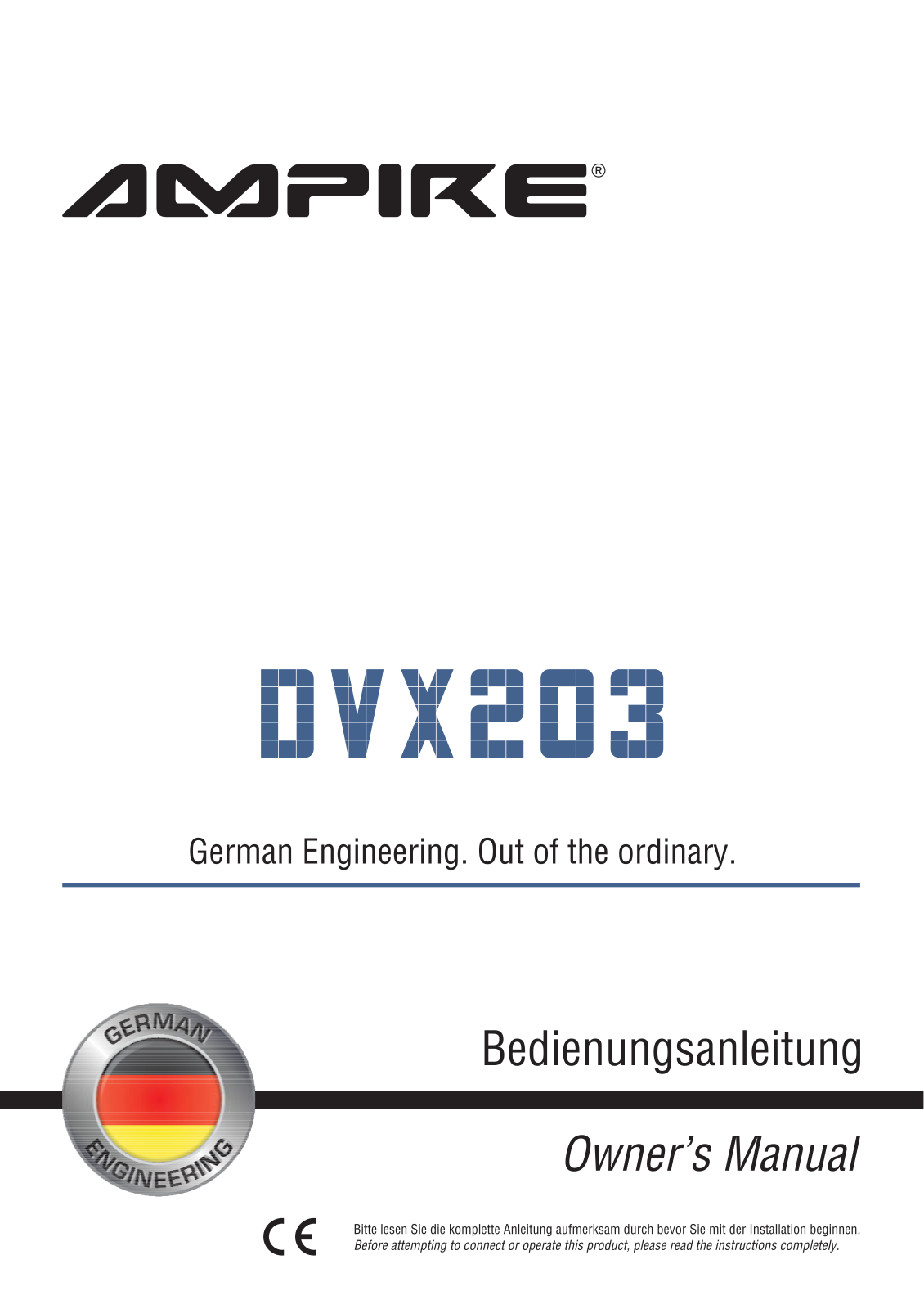 Ampire DVX203 operation manual - ManualMachine.com
