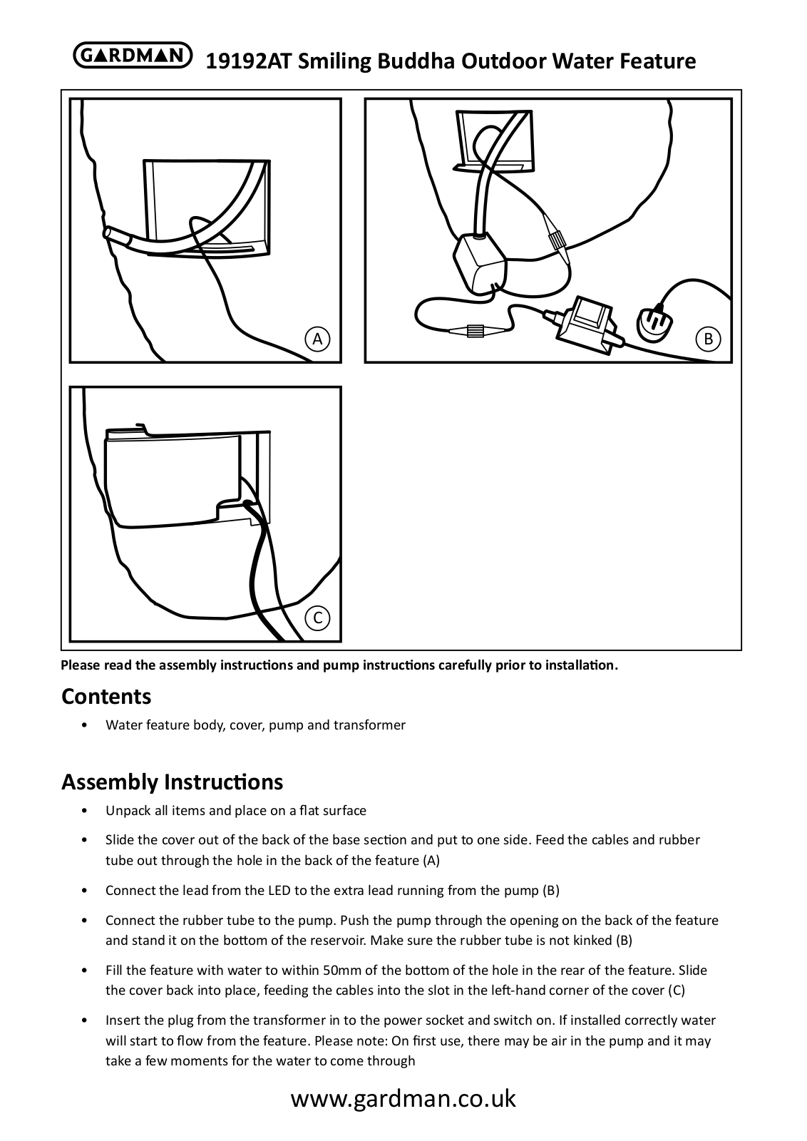 Gardman Smiling Buddha User Manual