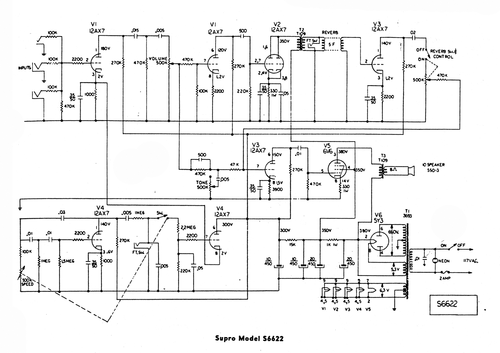 Supro s6622 schematic