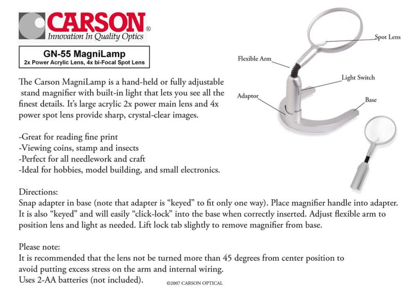 Carson Optical GN-55 User Manual