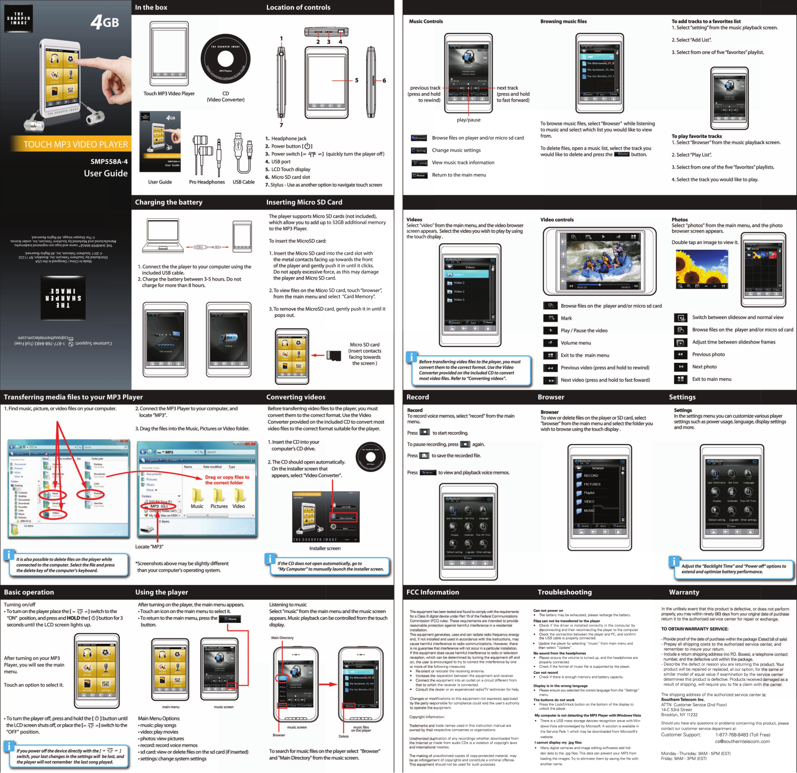 Sharper image SMP558A-4 User Manual