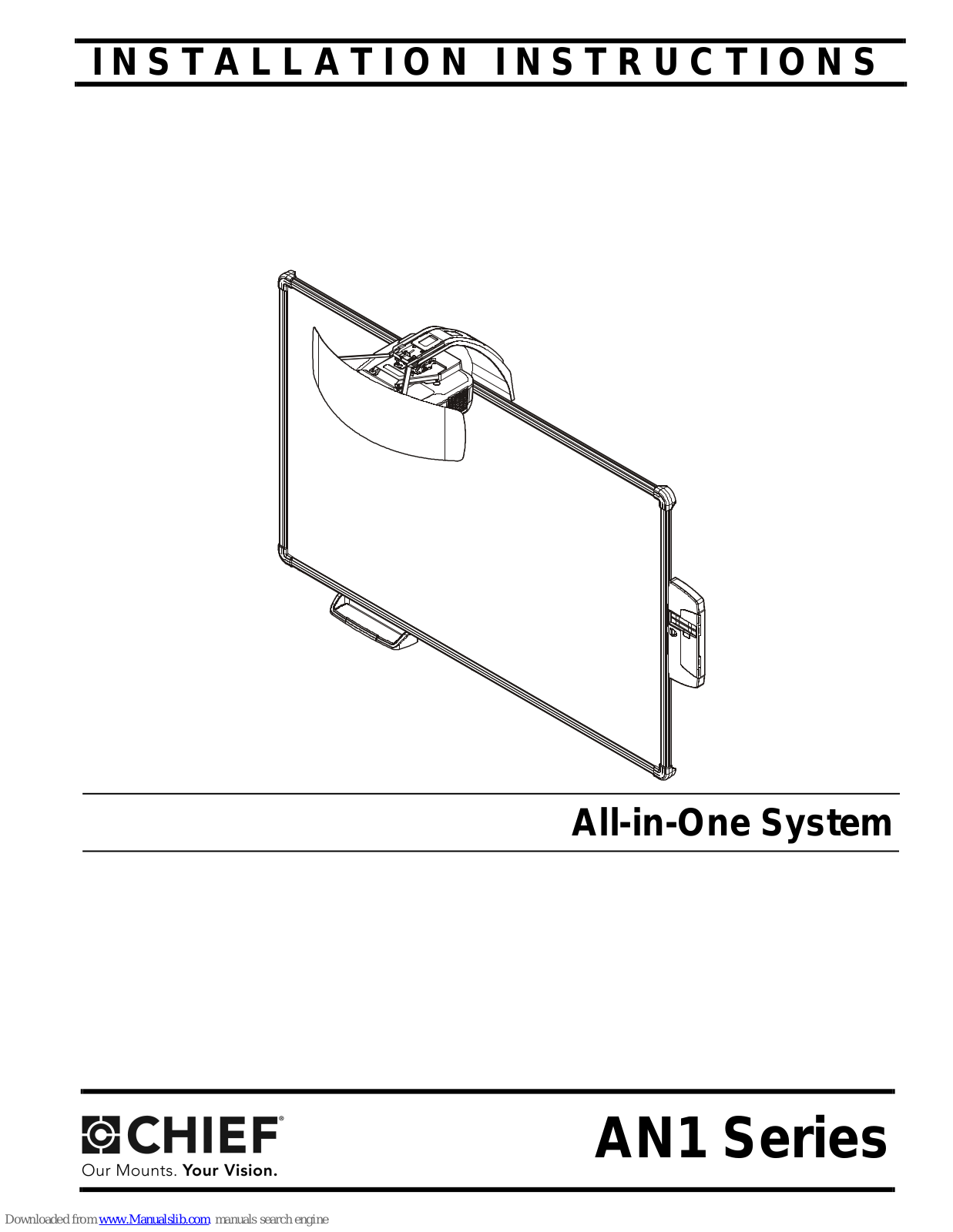 CHIEF AN1 Series Installation Instructions Manual