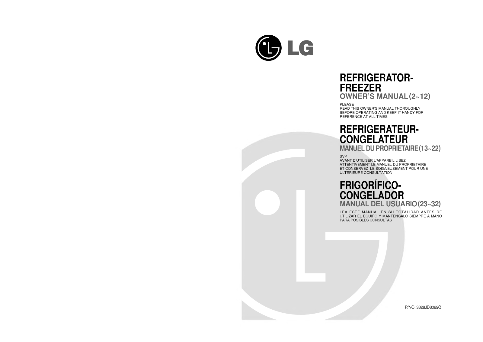 LG GR-53W41MVF User Manual