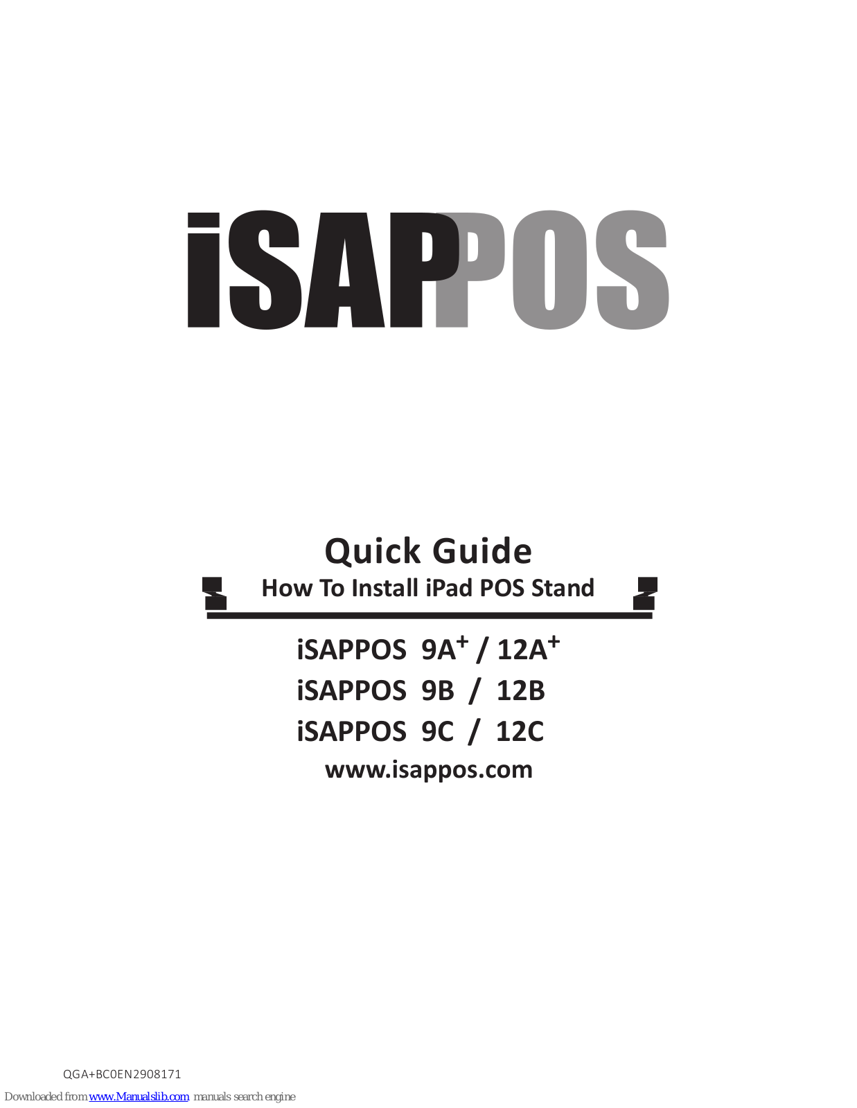 POS-X iSAPPOS 9A+, iSAPPOS 9B, iSAPPOS 12A+, iSAPPOS 9C, iSAPPOS 12B Quick Manual