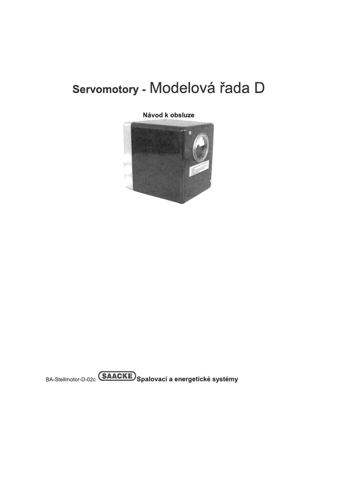 AUMA D2 User Manual CZ