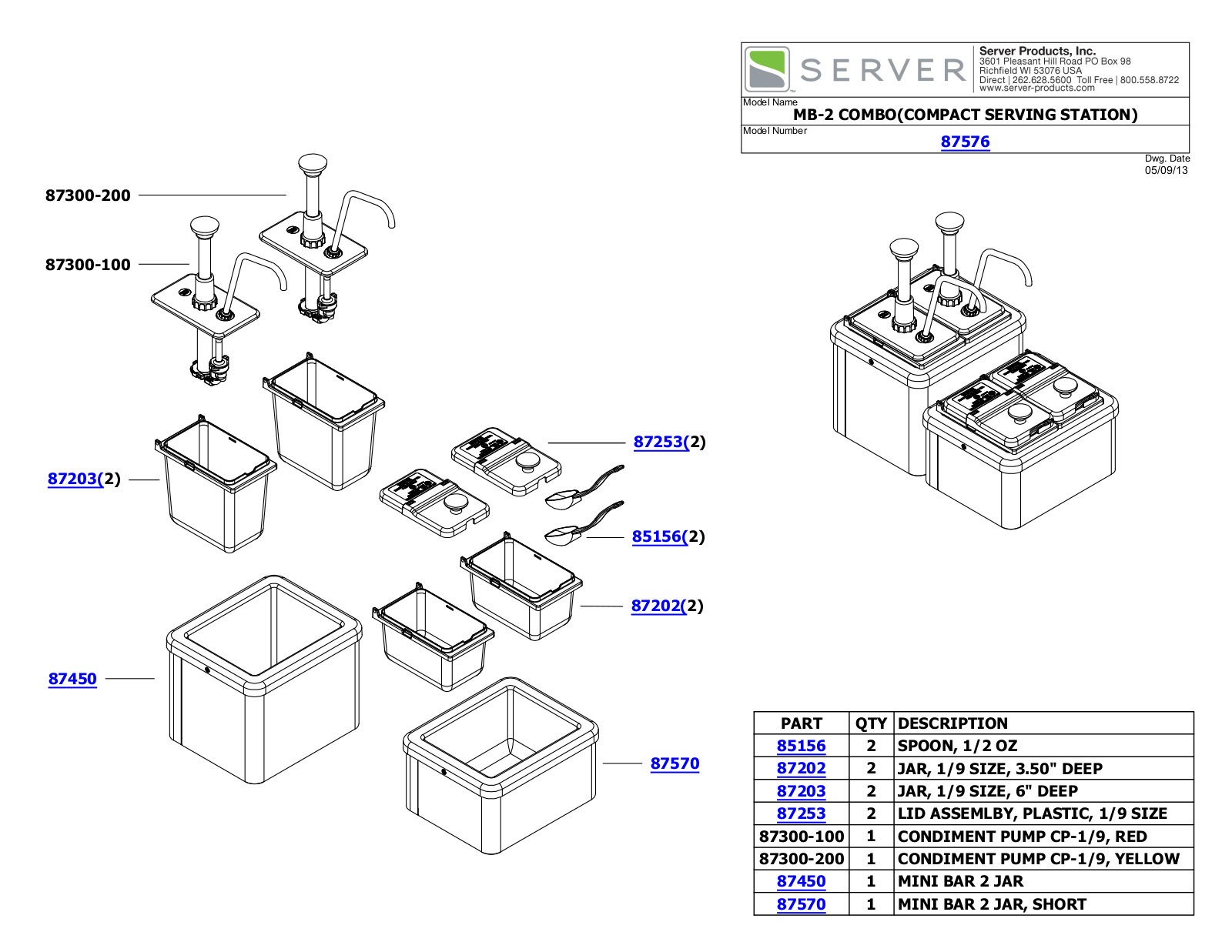 Server 87576 Parts Manual