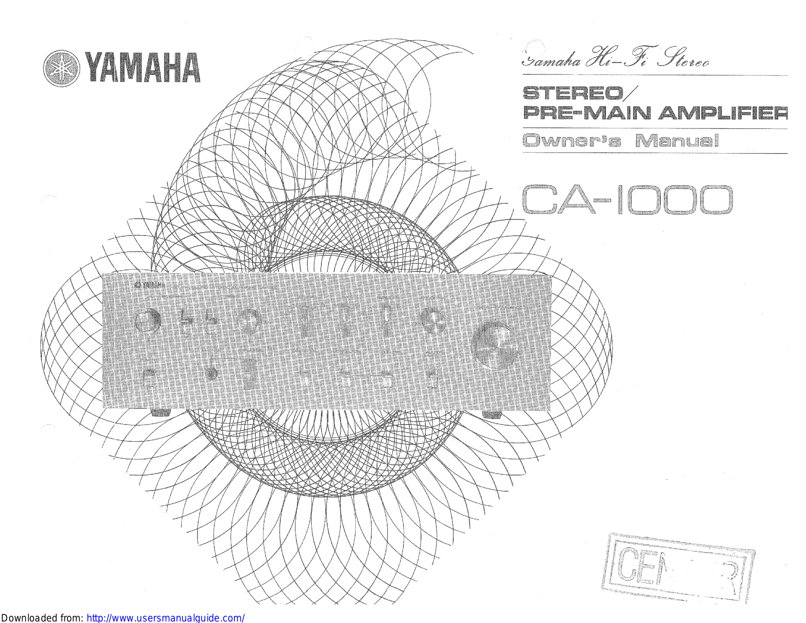 Yamaha Audio CA-1000 User Manual