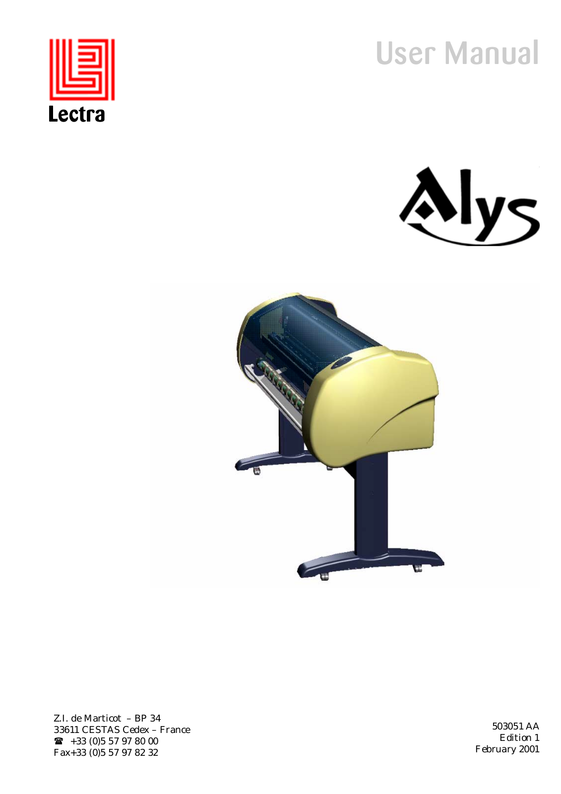 Lectra Alys User Manual