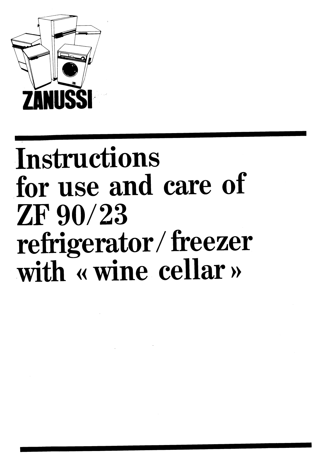 Zanussi ZF90-23 User Manual