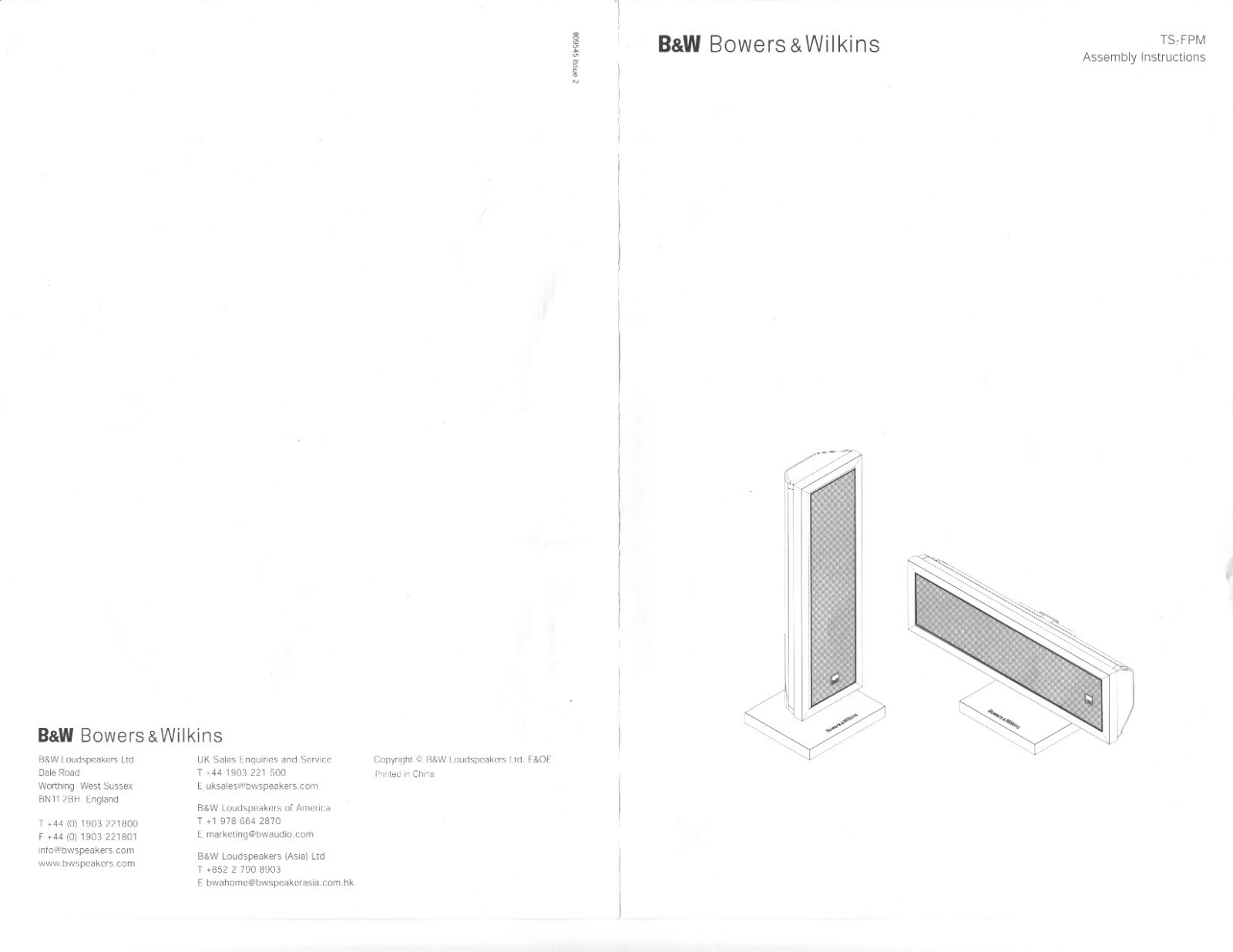 Bowers and Wilkins TSFPM Owners manual