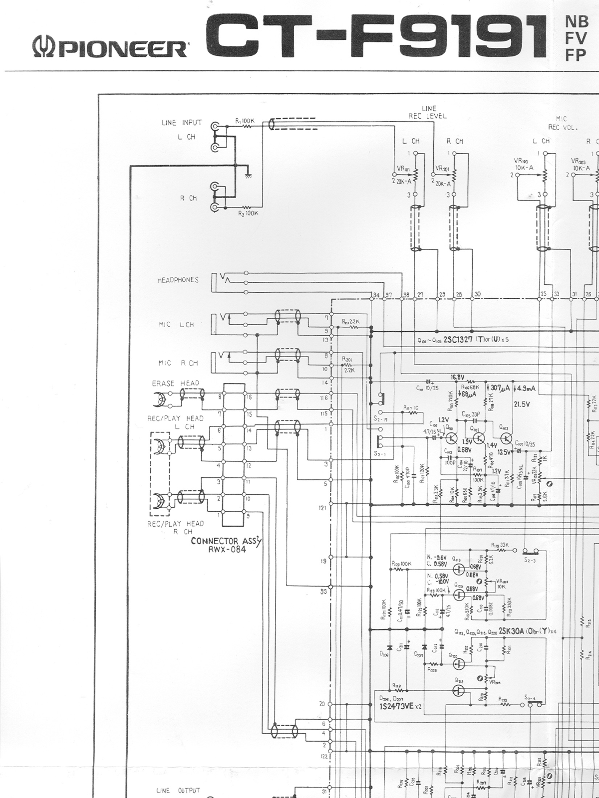 Pioneer CTF-9191 Schematic