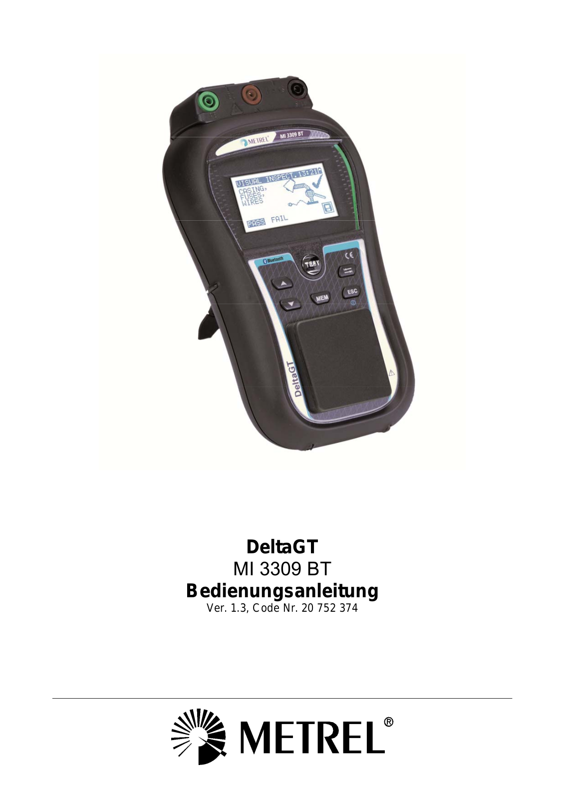 Metrel DeltaGT, MI 3309 BT User guide