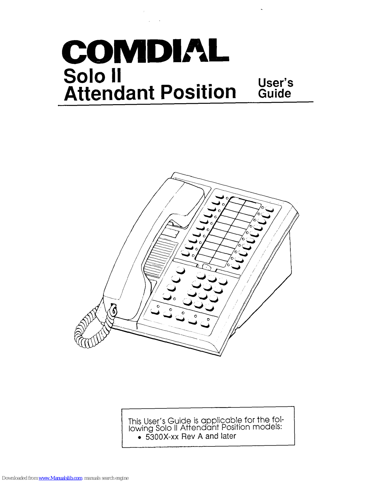 Comdial SOLO II Users Manualde - ManualMachine.com