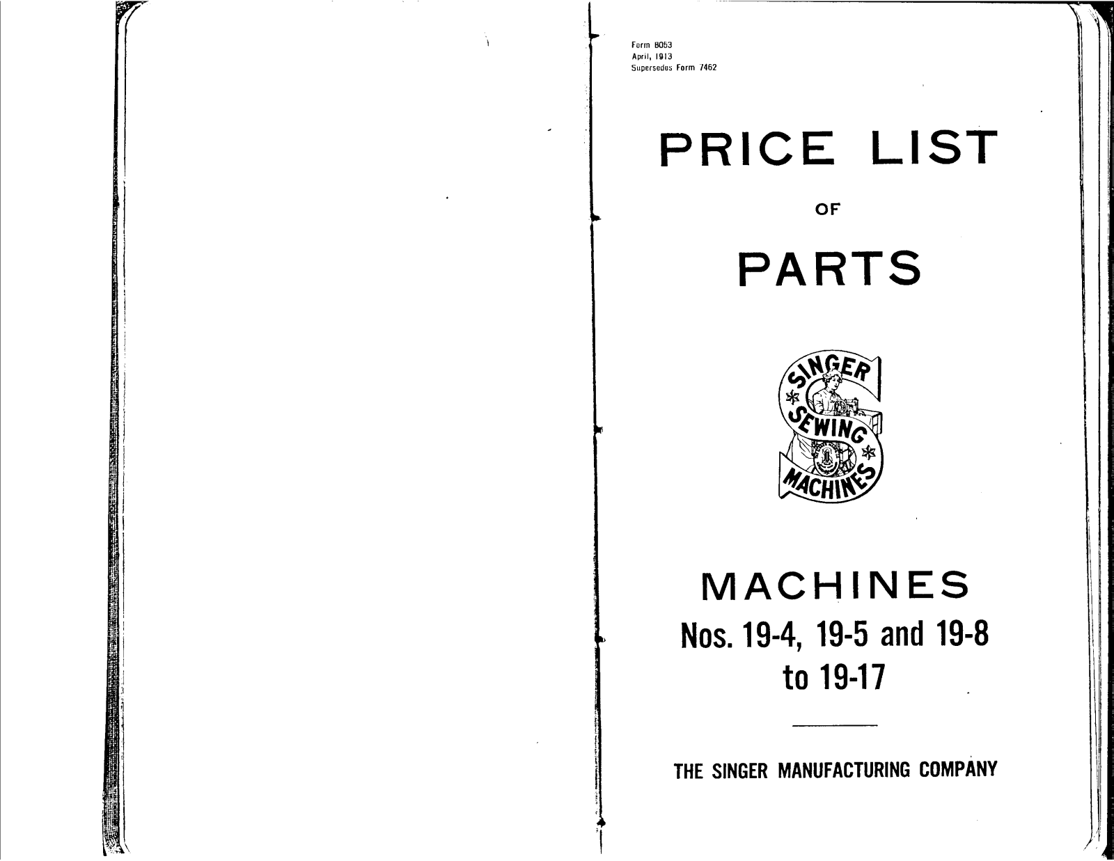 Singer 19-7, 19-4, 19-5, 19-8 User Manual