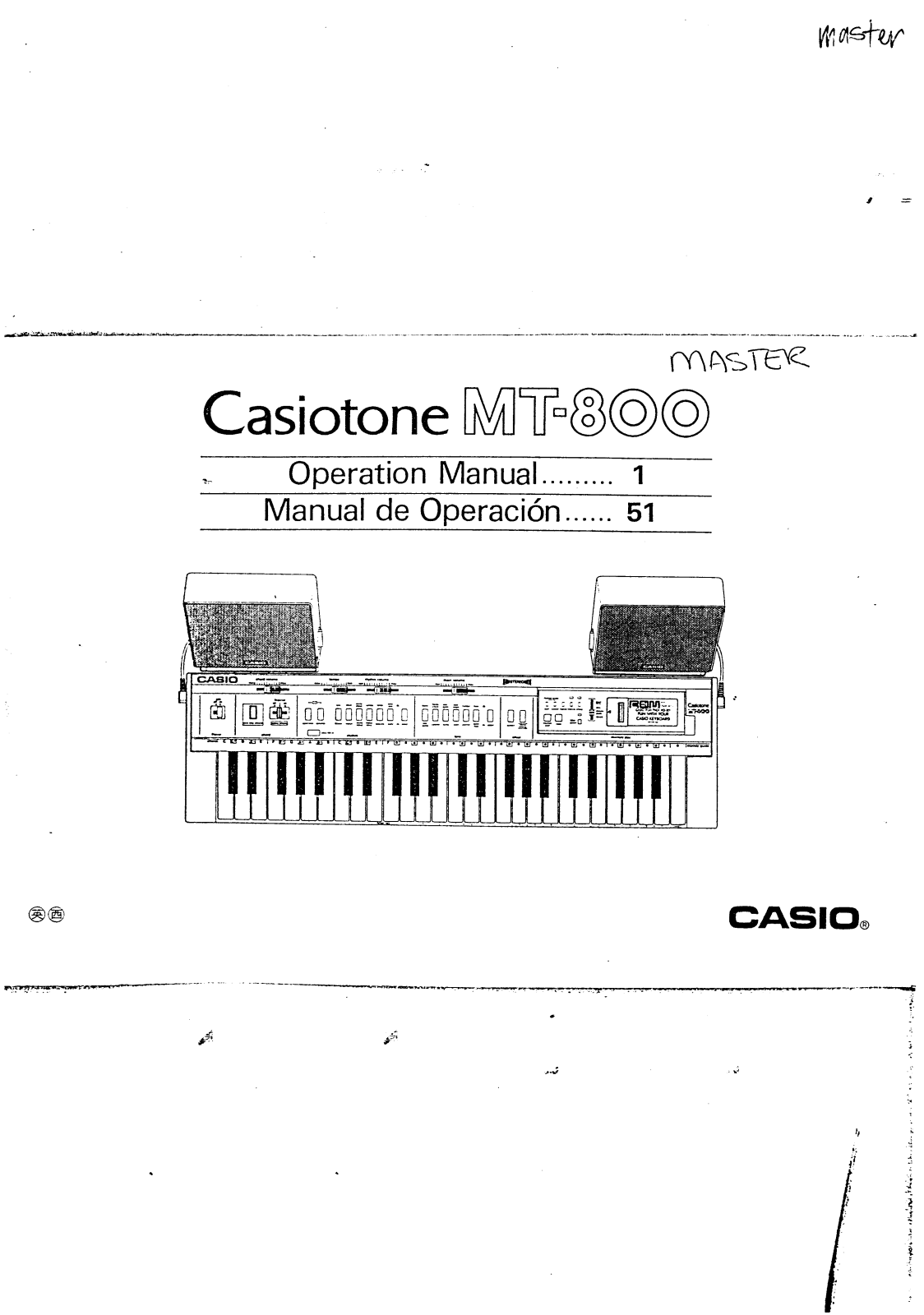 Casio MT-800 User Manual
