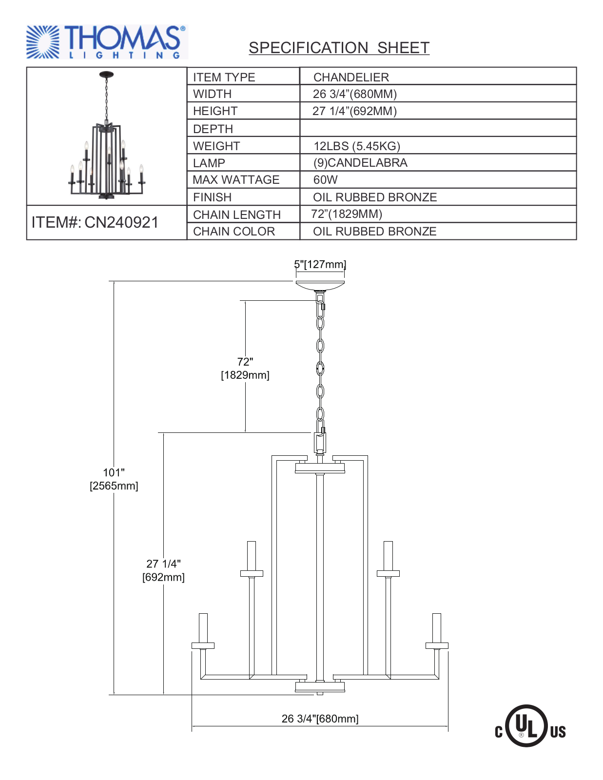Thomas Lighting CN240921 User Manual - ManualMachine.com