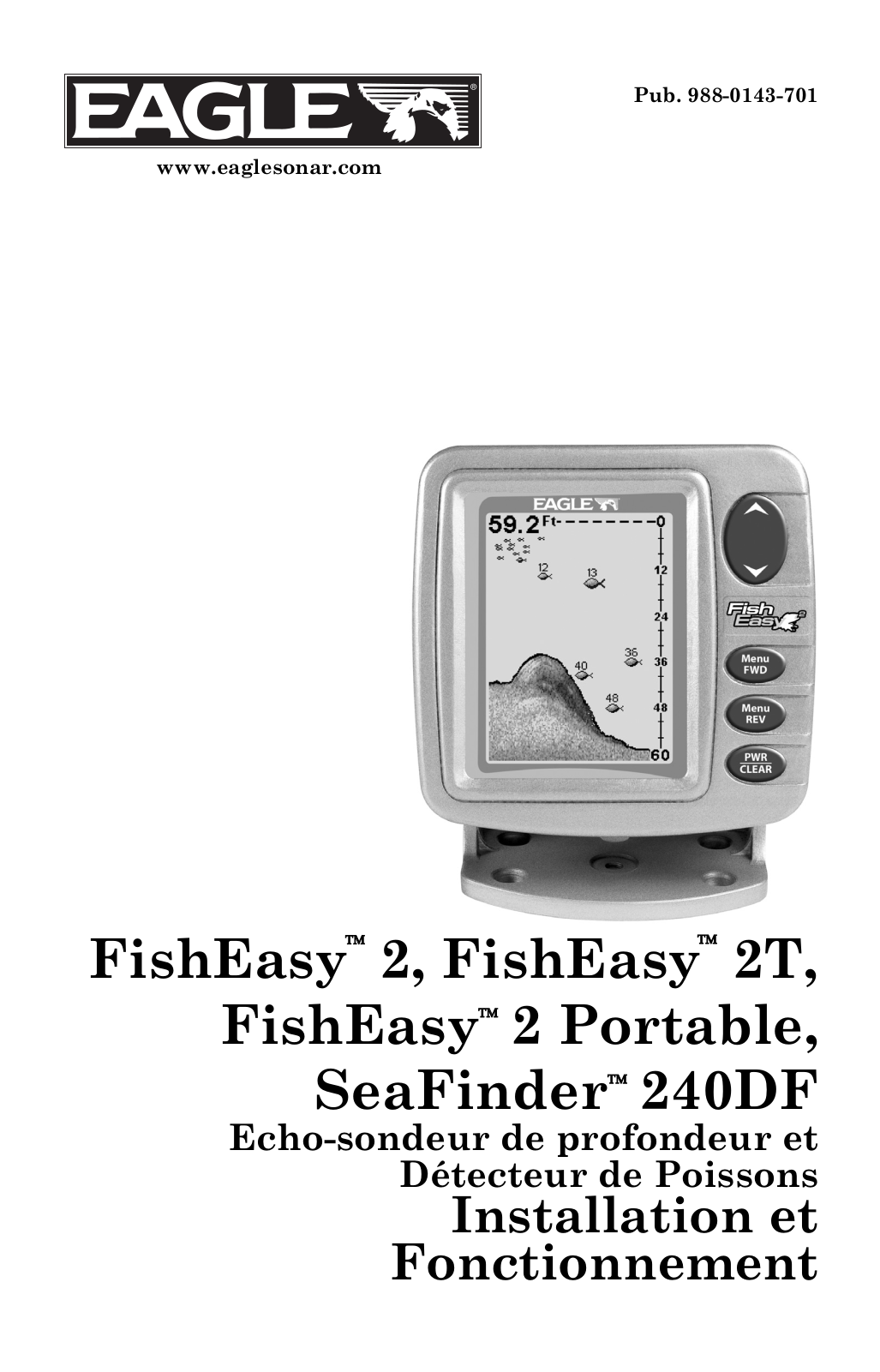 EAGLE FISHEASY 2 PORTABLE, FISHEASY 2T, SEAFINDER 240DF User Manual