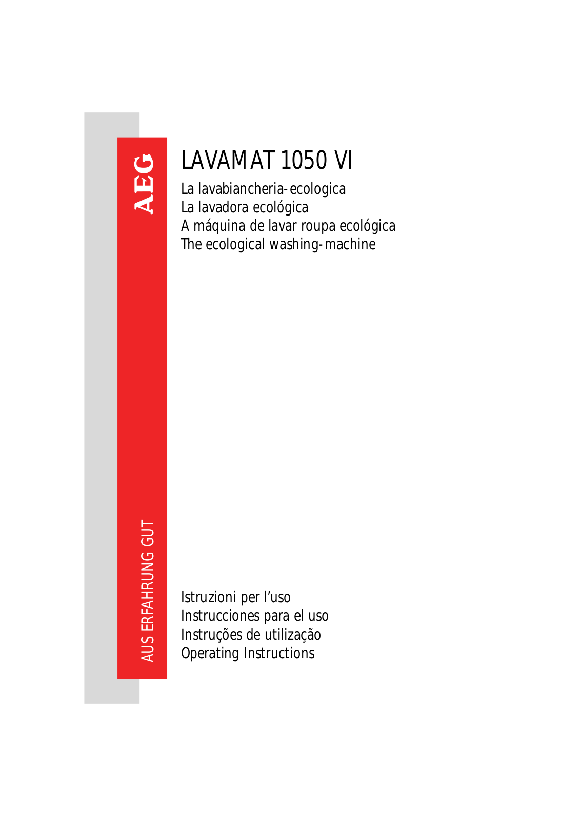 AEG LAVAMAT 1050 VI Manual