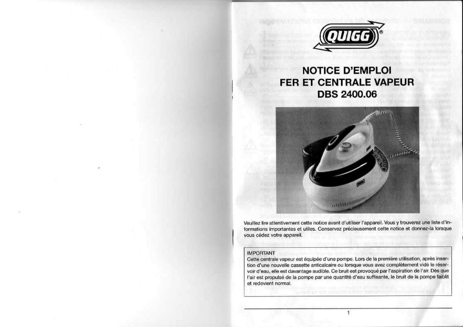 Quigg DBS 2400.06 User Manual