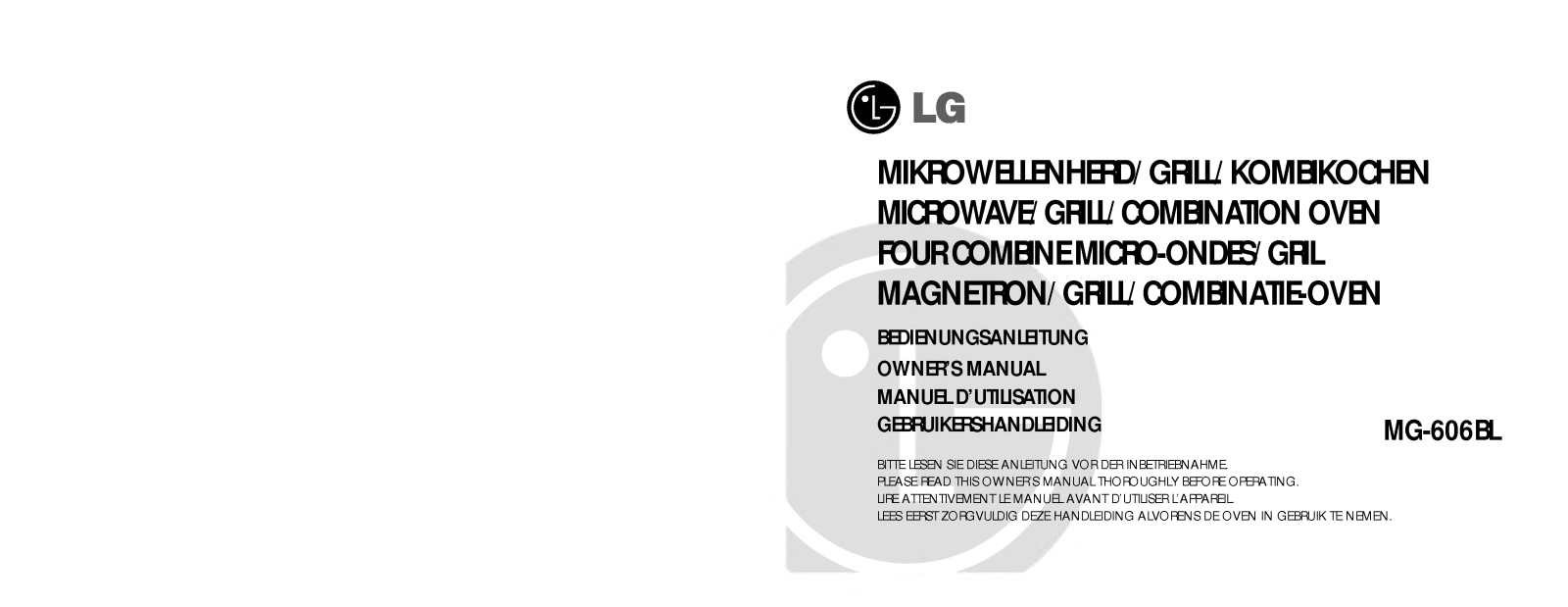Lg MG-606BL User Manual