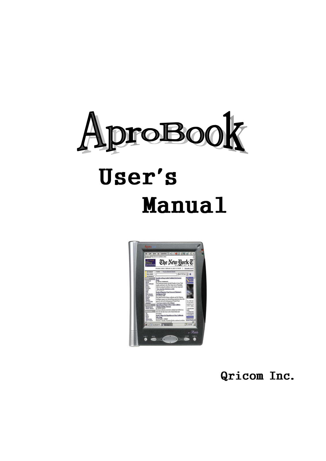 Qricom EBIBLE100 Users Manual