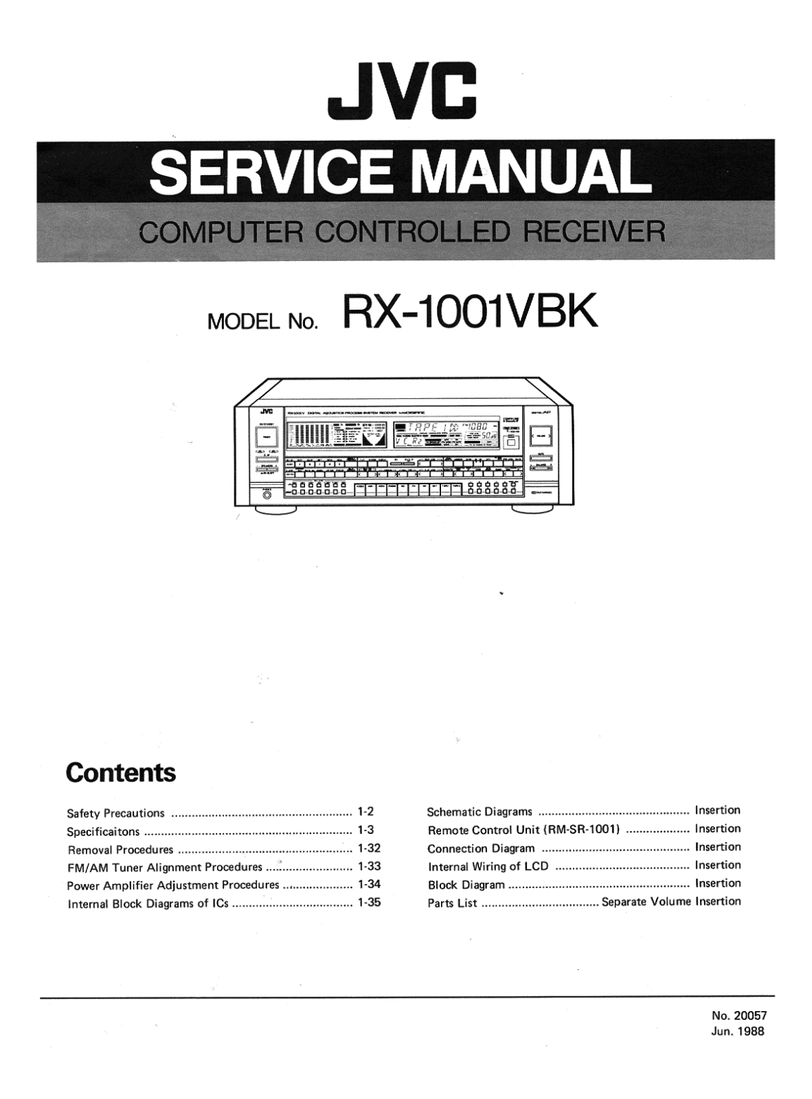 JVC RX-1001-VBK Service manual