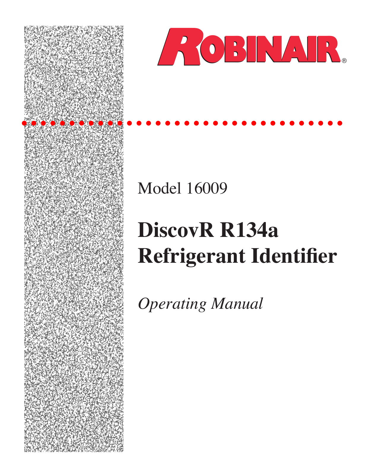 Robinair 16009 User Manual