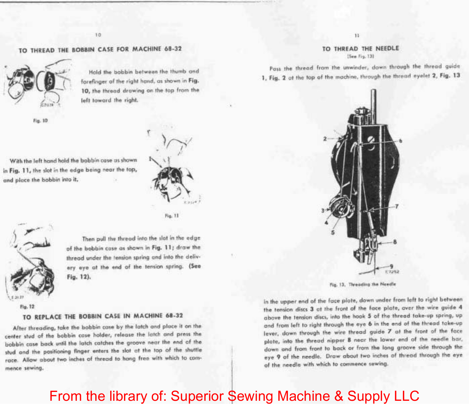 Singer 68 Class Threading Diagram